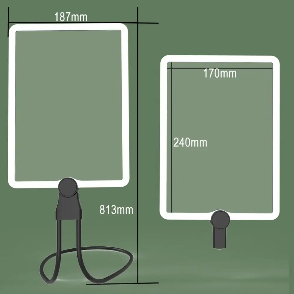 Hands Free Book Reading Magnifier with Ultra-Bright LEDs Flexible Large Page Magnifier Rechargeable