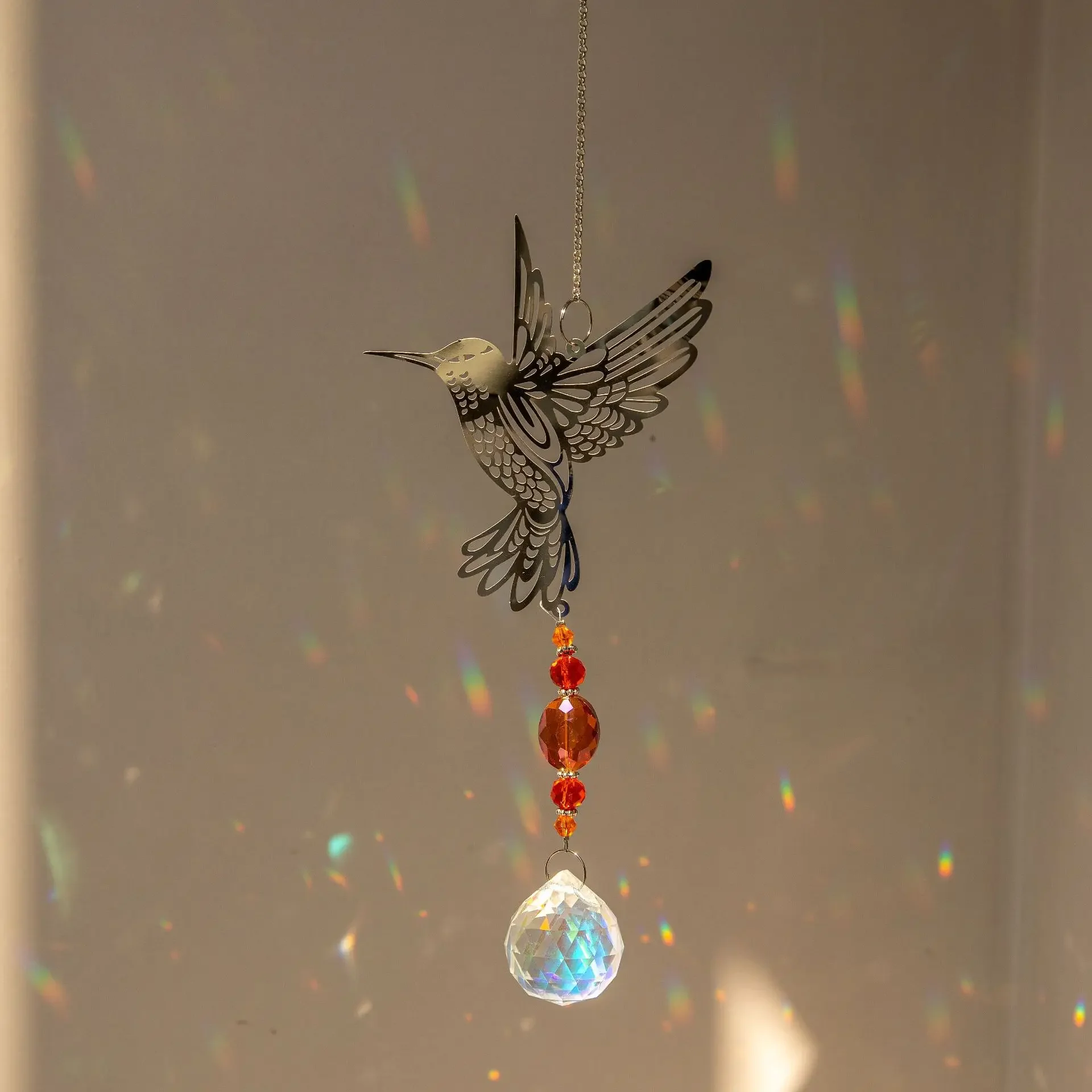 Crystal Sun Catcher Prisms Hanging Rainbow Chaser Window Wind Chime Tree of Life Home Decoration Car Art Hanging Pendant