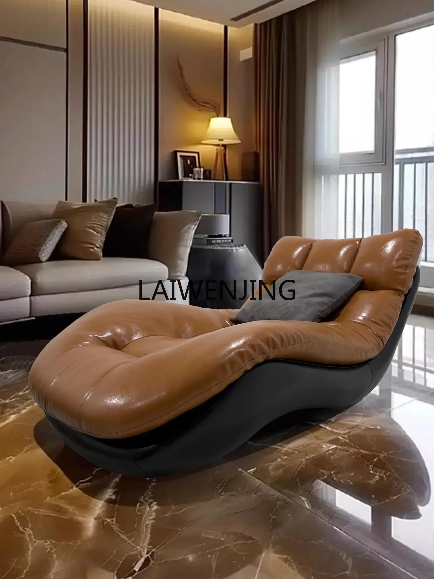 

LYN Italian single sofa chair casual designer leather recliner