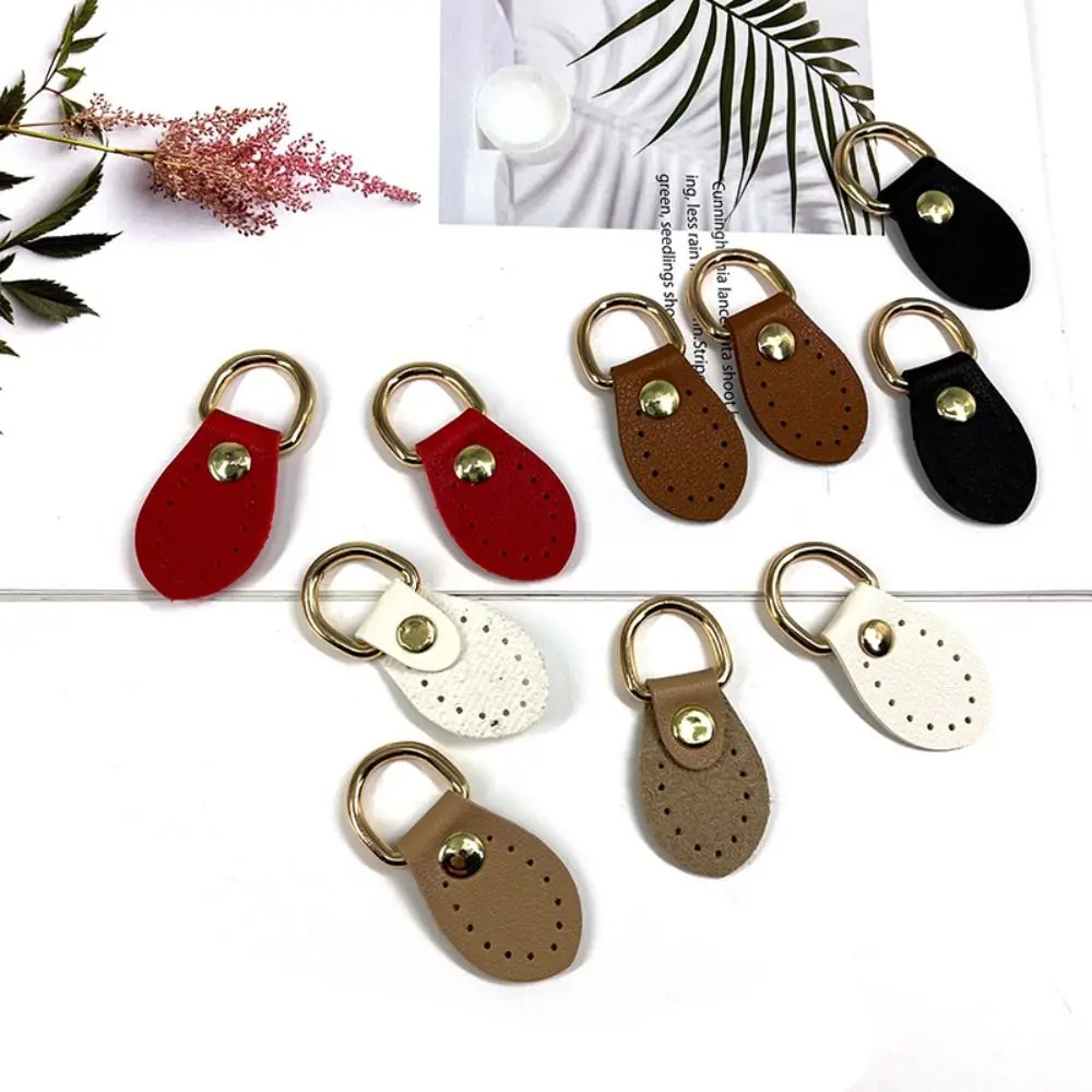 6pcs Fashion DIY Handmade Bag Buckle PU Leather Metal Handbag Accessories Lychee Pattern Chain Clasp Buckle Manual