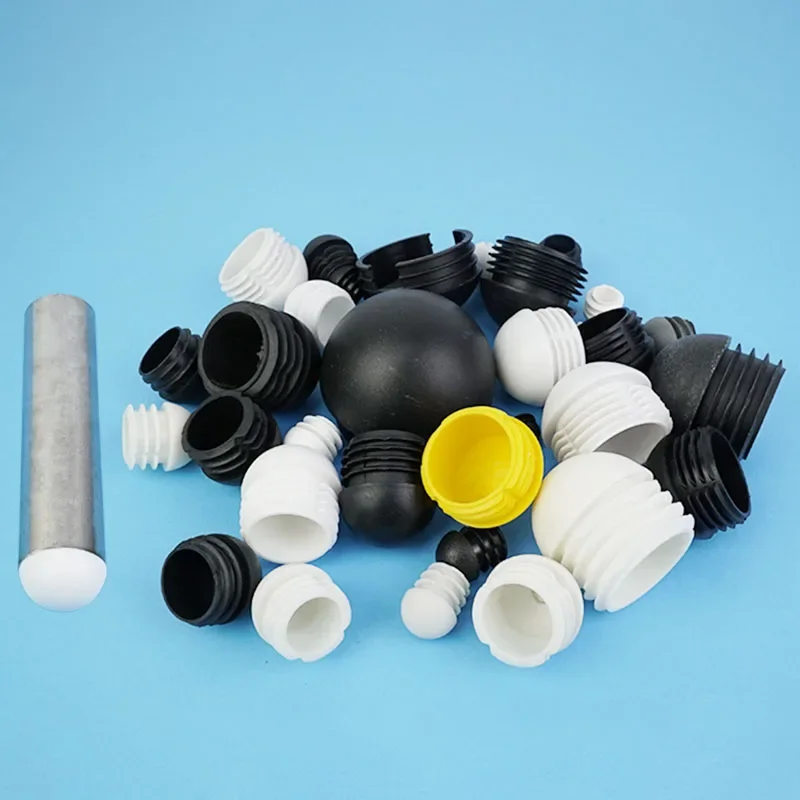 Domed Round Plastic Blanking End Caps Chair Feet Tube Inserts Plug 16mm-76mm