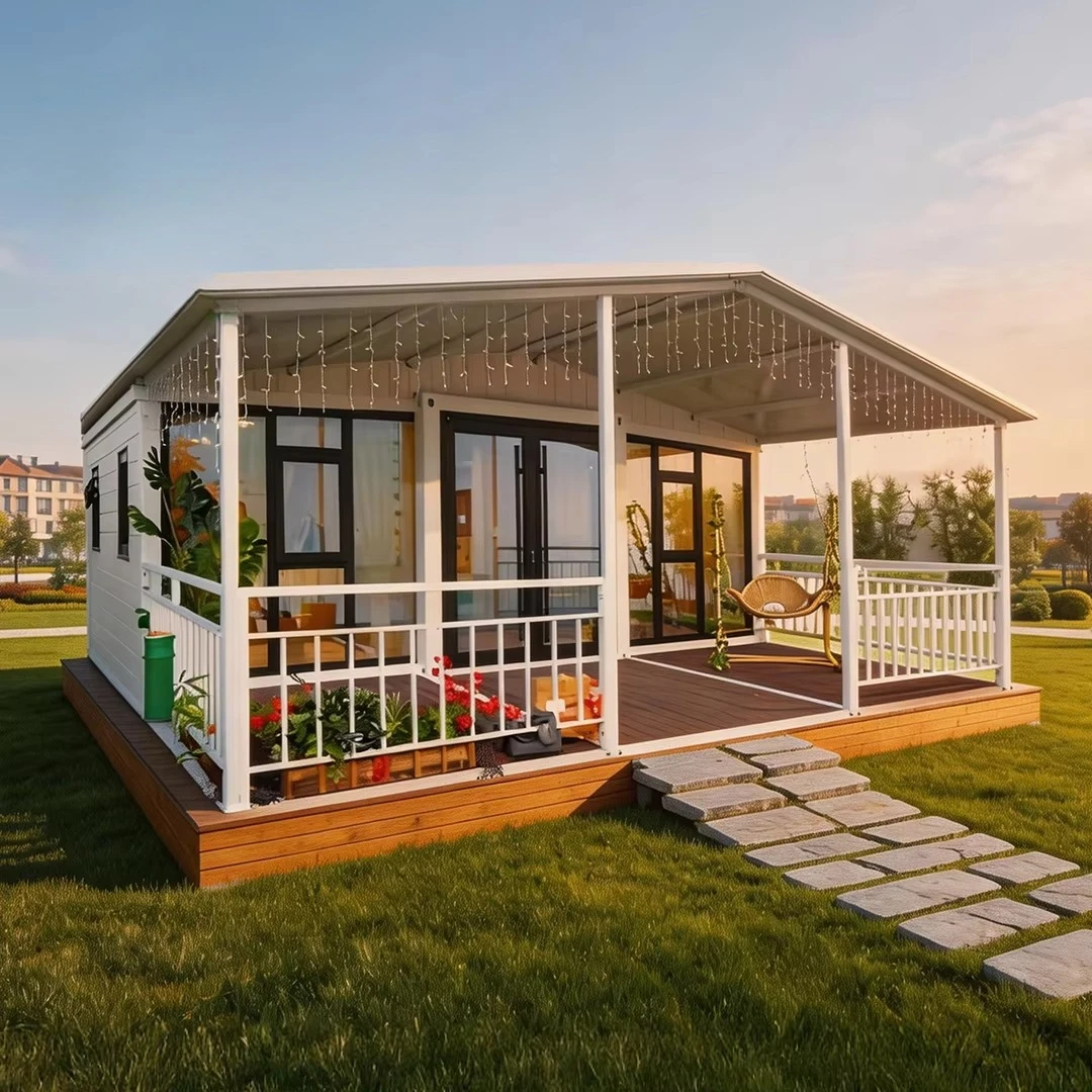 Casa Contenedor Modular Moderna Plegable, Edificio Residencial Prefabricado, Casa Portátil Tipo Villa