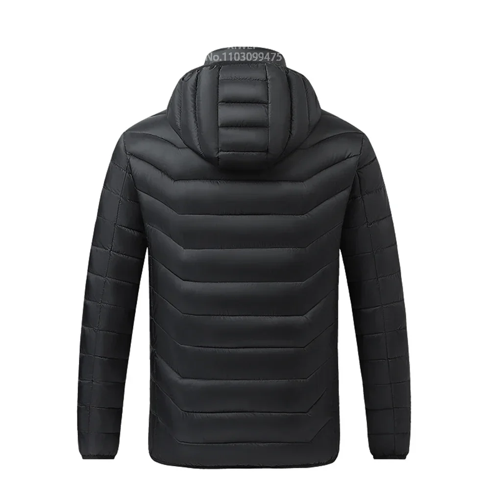 Selbstheizende Jacke, Unisex, beheizte Daunenjacke, thermische Baumwollkleidung, für Jagd, Wandern, Camping, Skifahren, Schnee, beheizter Mantel, 2-25 Heizzonen. – Detail 25