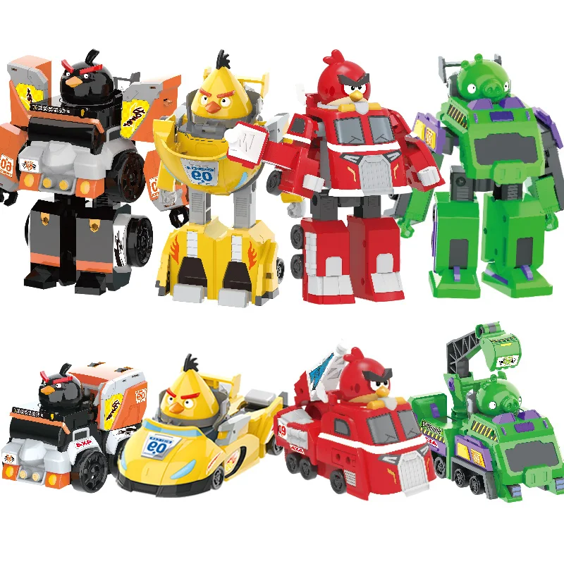 Telepods Angry Bird Karts Transformer figura de acción de coche, juego coleccionable, Mechase periférico, juguetes para niños, regalo para niños