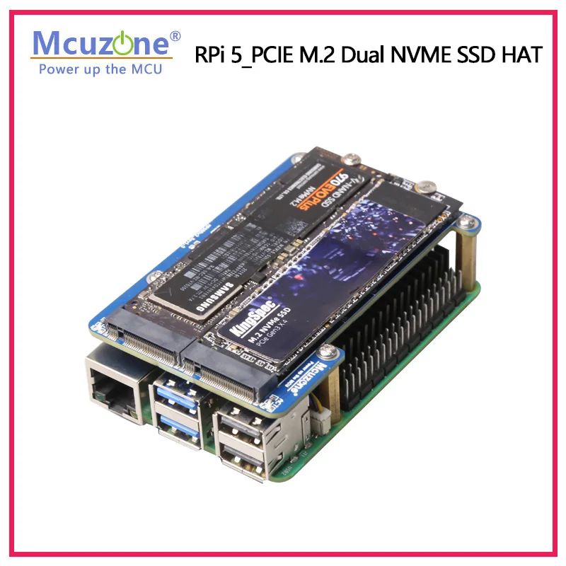 Imagem -03 - Raspberry pi Pcie M.2 Nvme Duplo Chapé Ssd Suporta 2280 2242 2230 Ssd Mps2280d