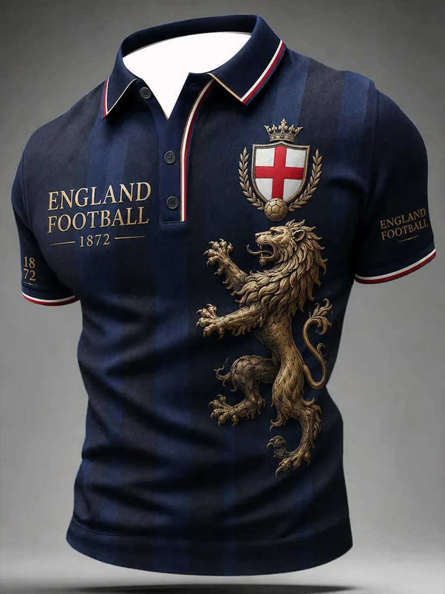 2026 Edition English Fans Football Polo Shirt - 3D Print - Fashionable and Comfortable - Suitable for Both Men and Women