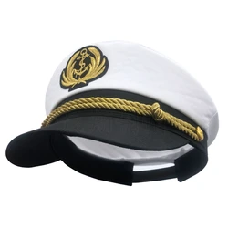 Navy Marine Hat Sailor Captain Costume Men Yacht Captain Hat Skipper Hat Funny Party Hats Costume Accessories