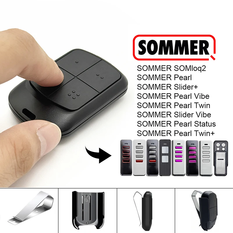 Neue Fernbedienung für Garagentor/elektrisches Tor mit Clip für Sommer Pearl Slider Vibe Twin Status 4018 4019 4018V000 4018V000 usw.