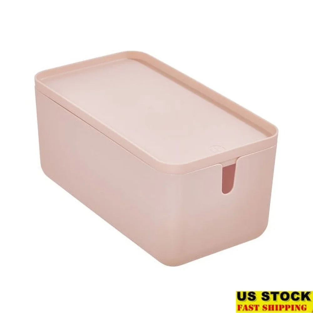 

Stackable Toilet Paper Storage Bin with Lid Non-Skid Feet Slim Design Modular Organizer Bathroom Cleaning Wipes Holder Durable