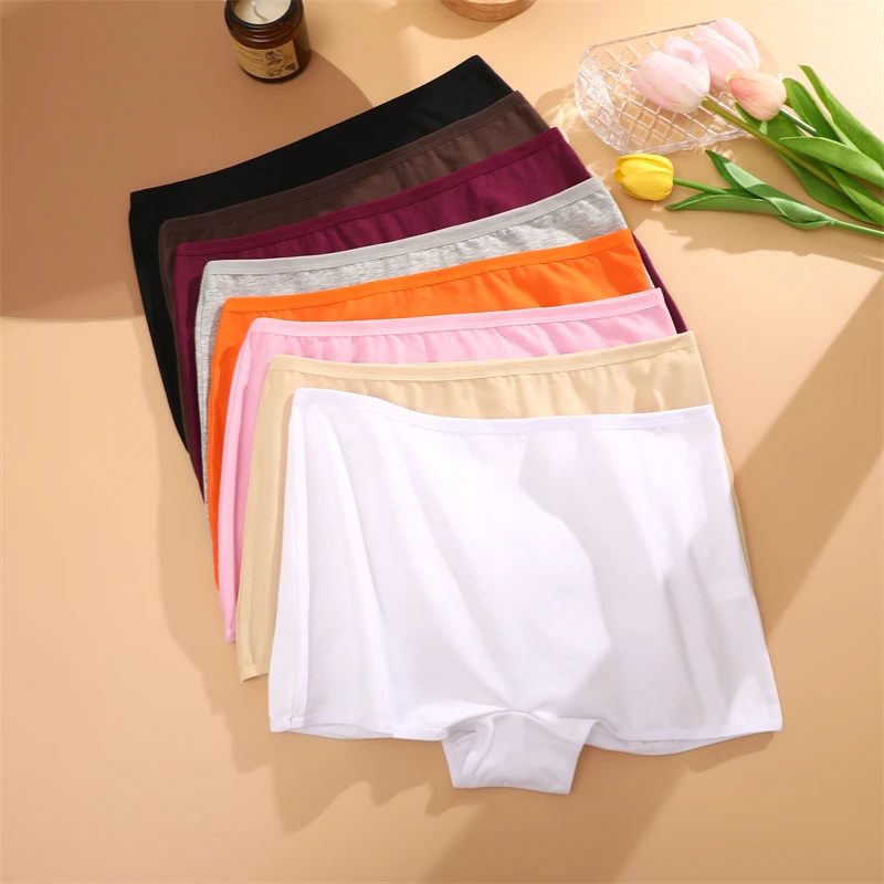 Women\'s Cotton Boxers Panties Female Seamless Sports Boyshorts Underwear Female Solid Comfort Lingerie Safty Shorts XS-XL 2024