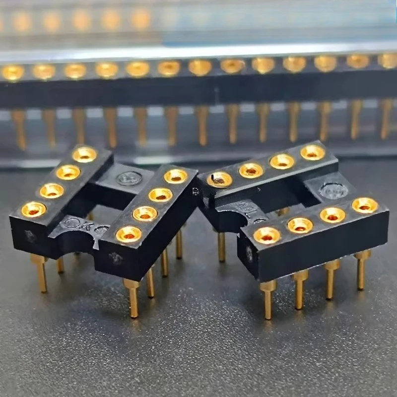 For Omron Full Gold-Plated Socket Round Hole Base Dual Op Amp Single Op Amp Socket Ultra-Tight Plug-Resistant High Quality 10pcs