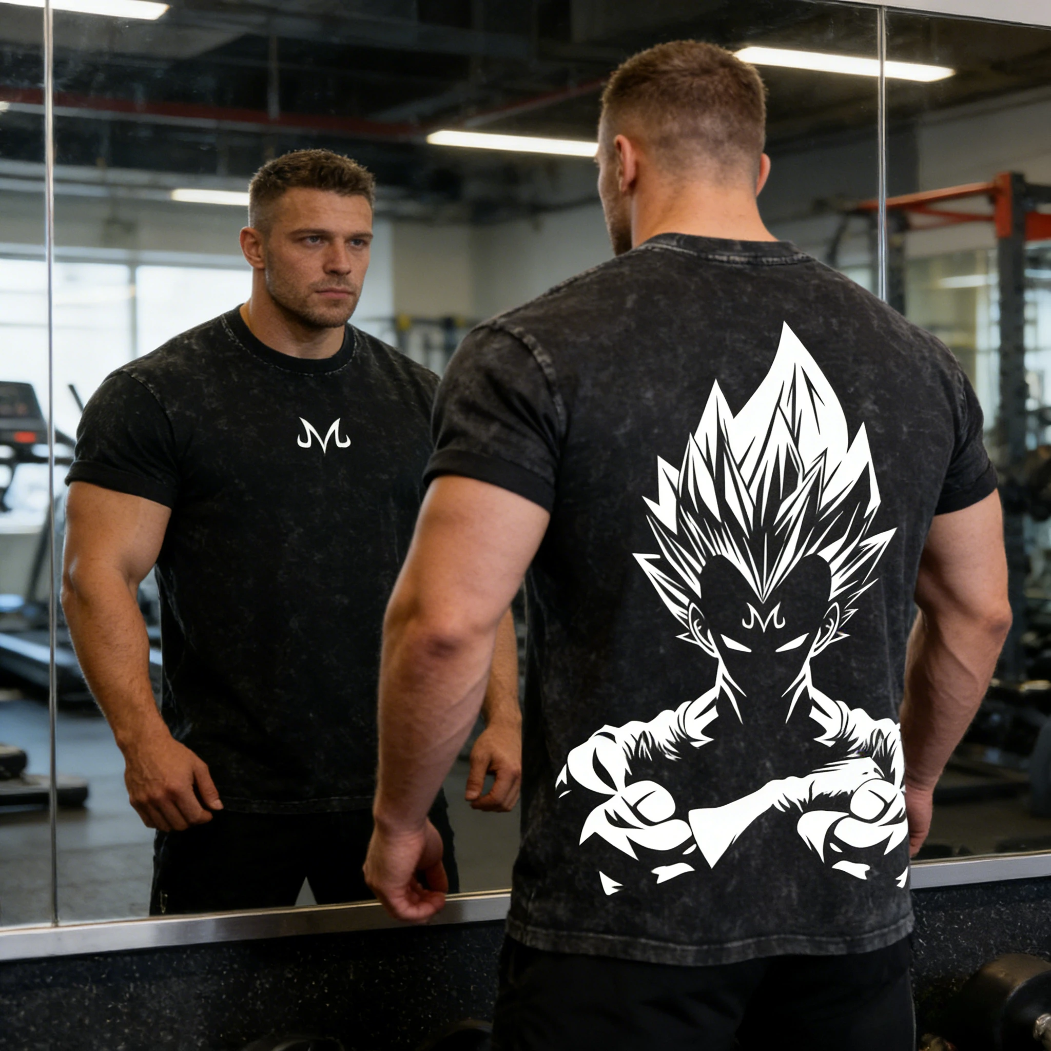 2026 Sommer Dragon Ball Vintage Herren Washed T-Shirt 100% Baumwolle Oversized Heavyweight Anime Print Fitness Tee Unisex Streetwear