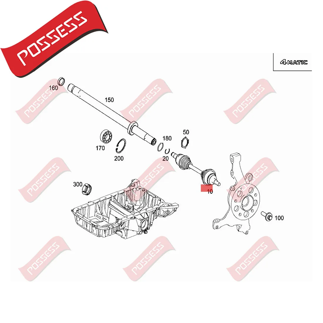 Front Axle Drive Shaft Assembly With Constant Velocity Universal Joint For Mercedes Benz E-Class W212 S212 CLS C218 W218 4Matic