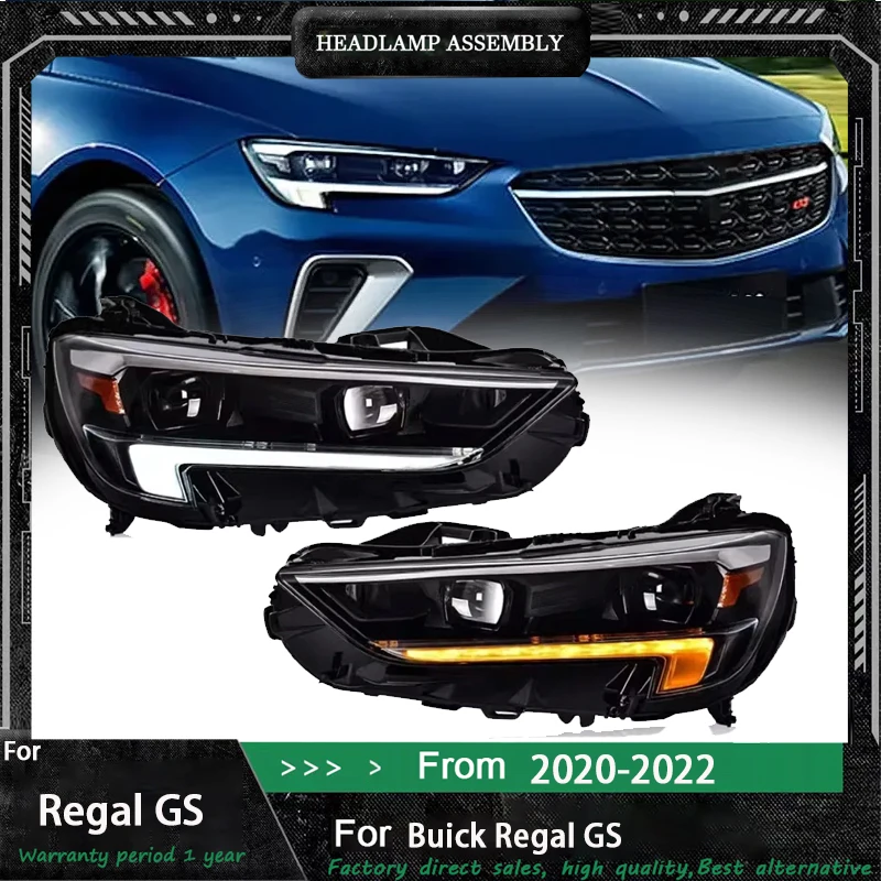 

Автомобильный светодиодный передний фонарь в сборе для 2020-2022 Buick Regal opel insignia GS дневные ходовые огни DRL указатель поворота 2 шт.