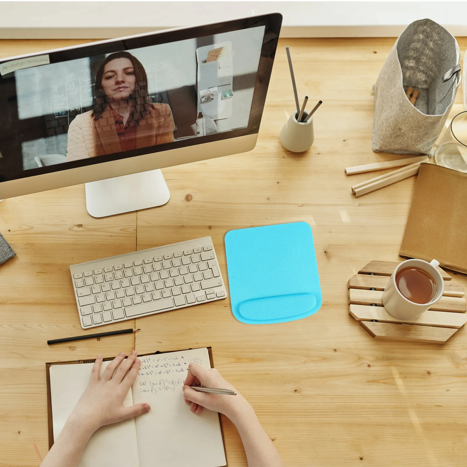 1Pcs Wrist Rest Mouse Pad with Memory Cotton Filling Ergonomic Design for Long Hours Computer Use Home Office Gaming Stress