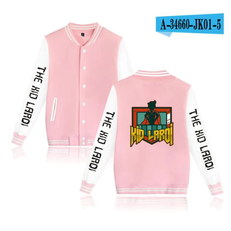 Rapper The Kid Laroi Hoodie Zip Up Baseball Uniform Men's Jackets Streetwear Hip Hop Harajuku Sweatshirt Casual Sportswear