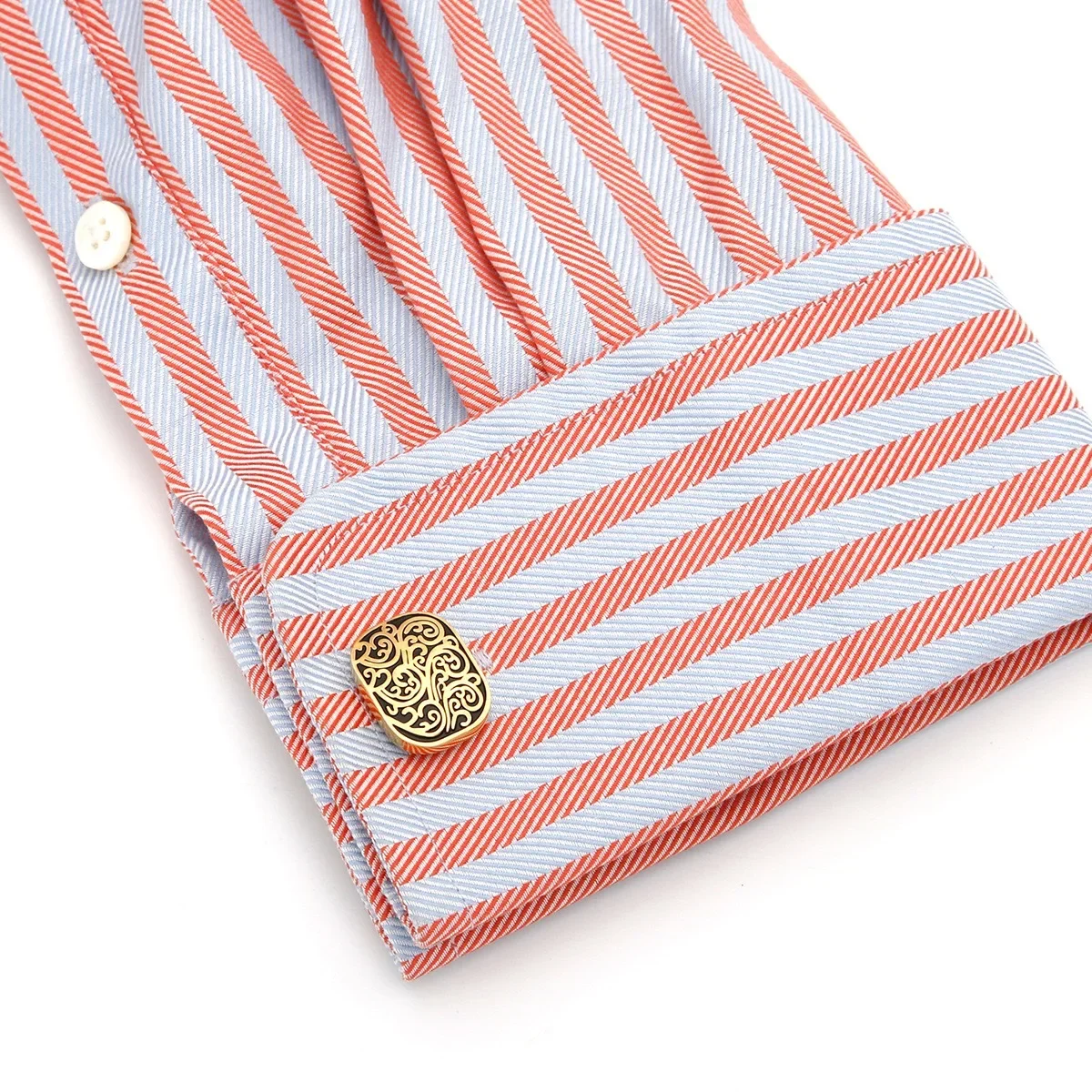 Kancing Manset Emas Kualitas Tinggi Pola Antik Poker Simpul Burung Bentuk Ikan Peluru Manset Kemeja Prancis Aksesori Setelan Perhiasan Pernikahan