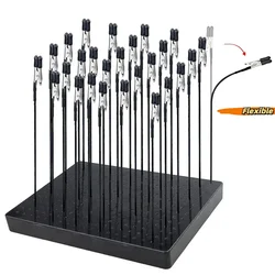 Model Painting Stand Base with 10pcs Metal Flexible Alligator Clips Gundam Scale Model Making Tools Airbrush Crafting DIY