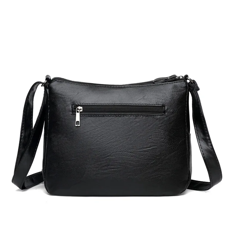 Шикарная сумка через плечо из искусственной кожи с цветочным узором и многослойной сумкой на молнии для женщин, рабочих путешествий, вечеринок, ежедневного использования