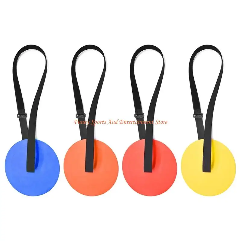 

C4DE 4Pcs Soccer Goal Targets Adjustable Flexible Football Training Disc Sports Goal