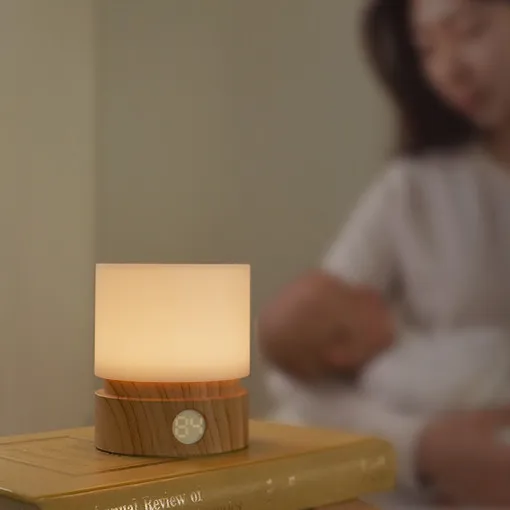 Luz de noche Led de moda, lámpara de escritorio de mesa, sincronización de rotación, diseño minimalista