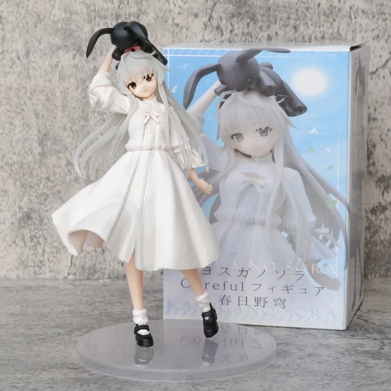 Kasuvano Sora Anime japonés Kawaii Girl vestido blanco de pie PVC modelo de colección juguetes figura