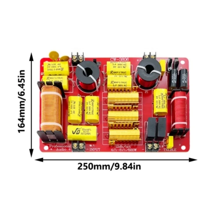 2 قطعة وحدة مقسم تردد المرشح المتقاطع D2RC لوحة مقسم مكبر الصوت ثلاثة أضعاف Altos باس 3-قناة صوت عالي الطاقة #4