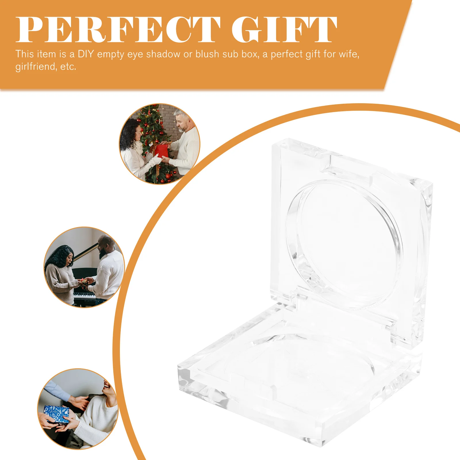 

4Pcs Empty Compact Small Eyeshadow Holder for Travel Use Makeup Organizer Container Refillable Lipstick Tray