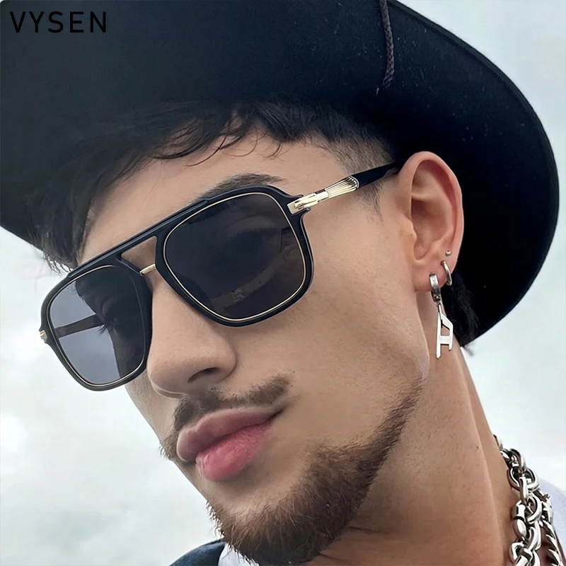 

Vintage Polarized Oversized Square Sunglasses Men 2026 Luxury Brand Designer Big Frame Double Bridge Sun Glasses Driving Eyewear
