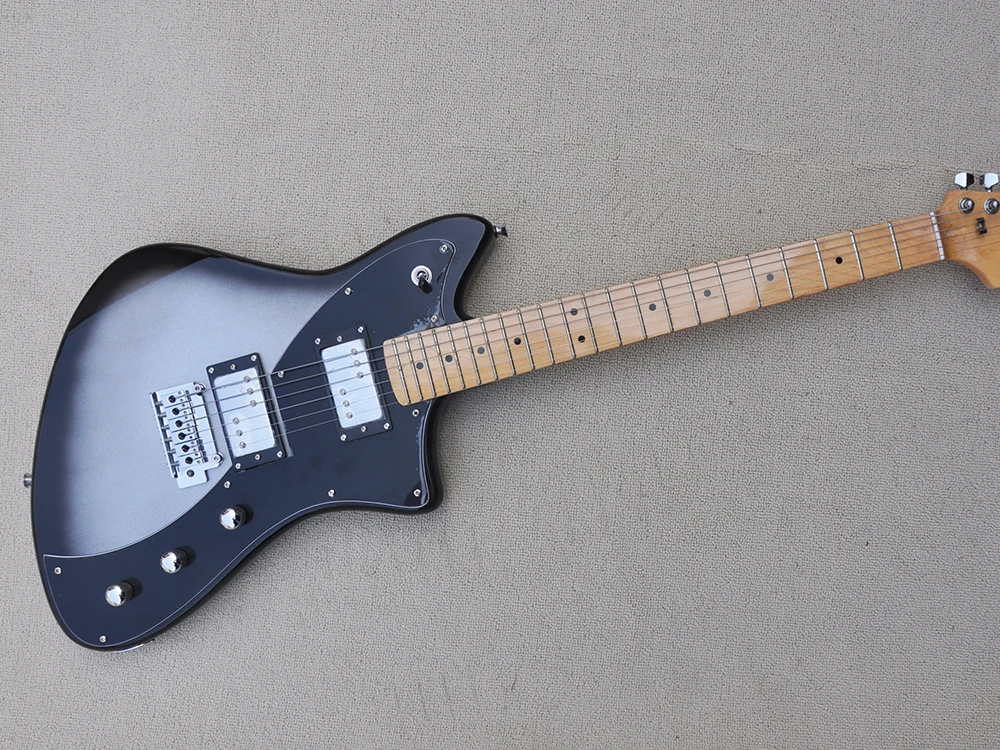 6 Strings Unusual Electric Guitar with Maple Fretboard,Black Pickguard,Customizable