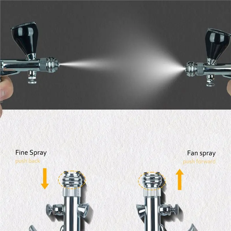 AB15-Vielseitiges, doppelt wirkendes Airbrush-Set, Sprühgerät, geeignet für Kunst, Make-up und Kuchendekoration