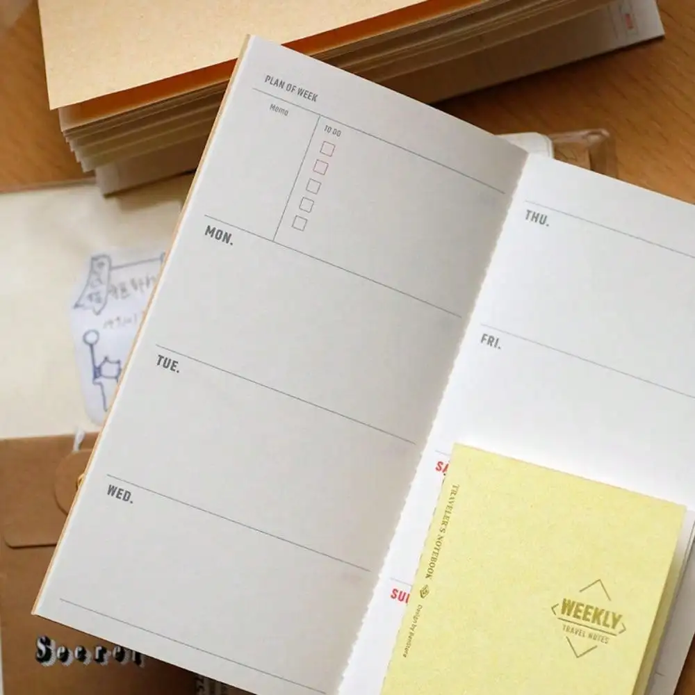Fromthenon Traveler Notebook Wochenplan Innenseite Journal Planer Dekoratives Notizbuch Ersetzen Sie Zubehör Briefpapier – Detail 5