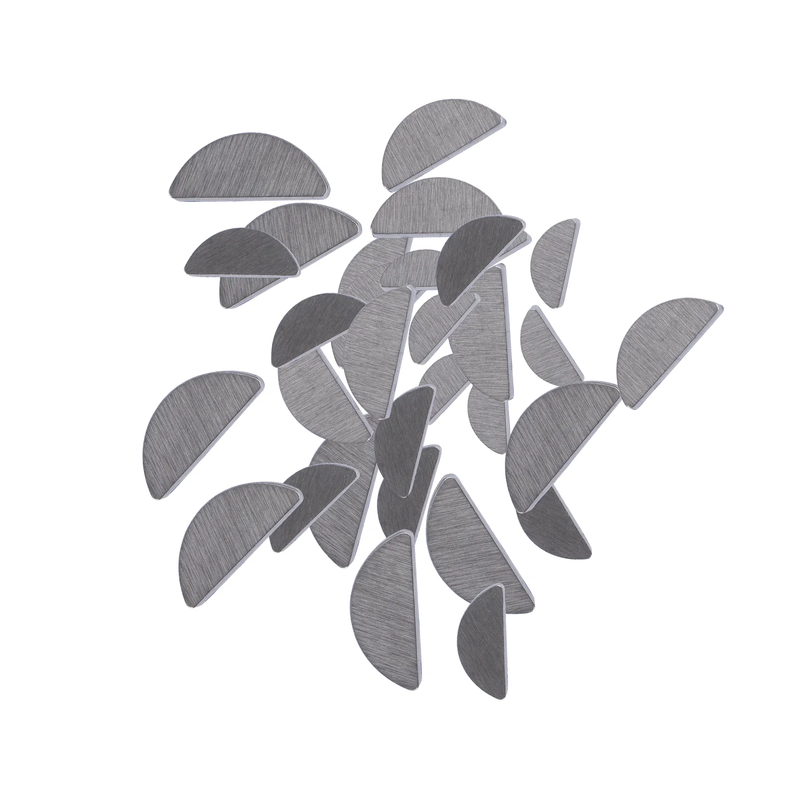 

80pcs Woodruff Stainless Semicircle Fasteners Steel Semicircle Fasteners Mechanical Industry Hub Adjustment Smooth Surface