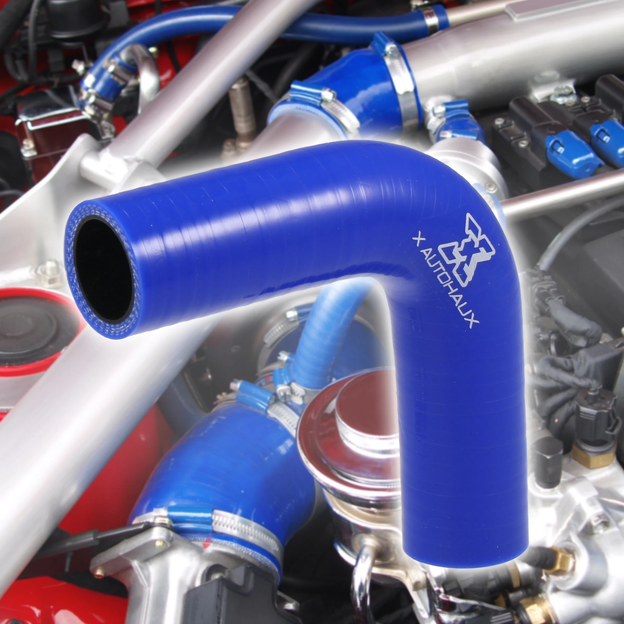 X Autohaux 100mm Length 13-16mm 16-19mm 16-22mm 51mm-76mm 90 Degree Elbow Silicone Hose Coupler Intercooler Tube Pipe