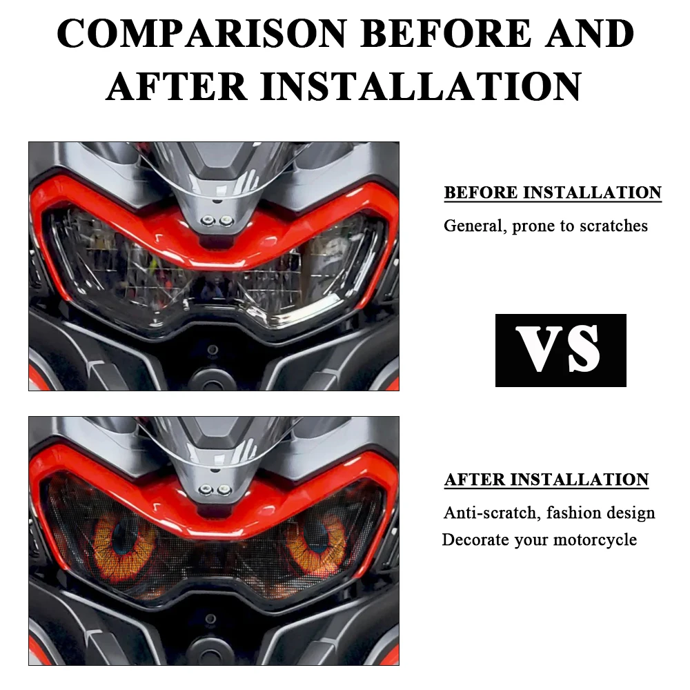 Motorcycle Headlight Protection Stickers Head Light Guard Decals For Benelli TRK 702 702X TRK702 TRK702X 2023 2024 Accessories