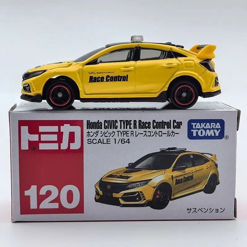 

TAKARA TOMY 1/64 Scale Red White Box No 120 Yellow Honda Civic TYPE R Diecast Racing Car Model Toy Alloy Vehicle