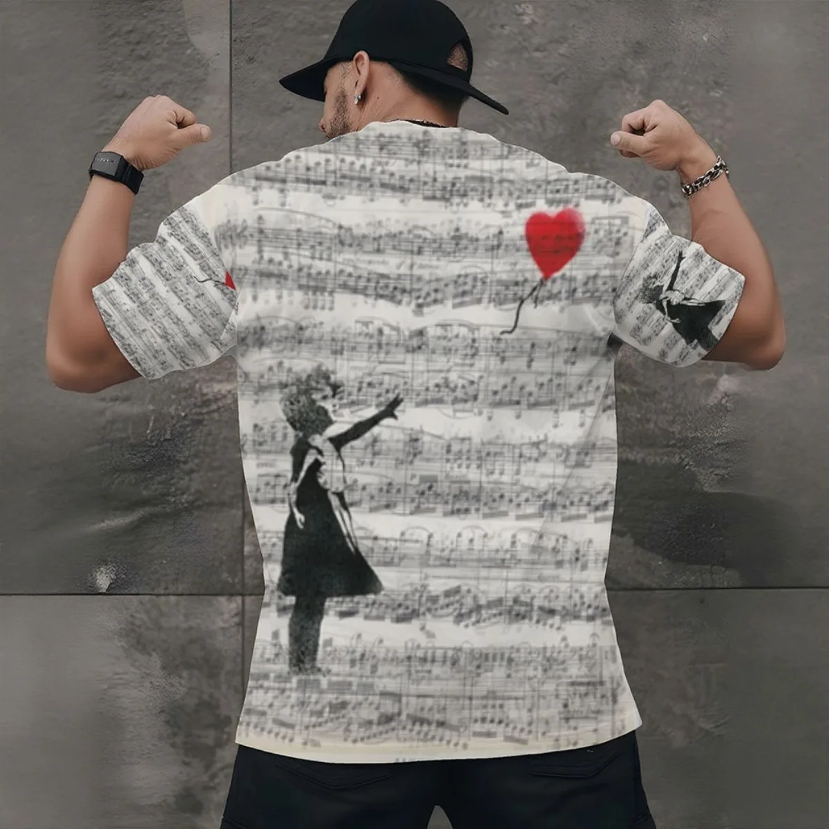 Absurd Lyn Poster New Arrival Fashion Men's Short Sleeve All-Over Print T-Shirt Unique All-Over Print Design for Stylish Daily