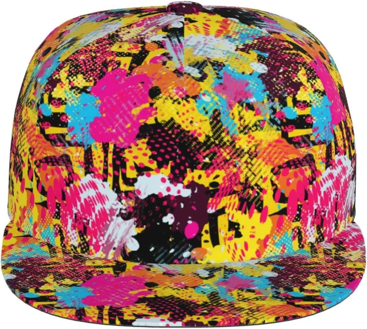 Graffiti Snapback Hat for Men Women Hip-hop Adjustable Baseball Cap Flat Bill Visor Trucker Cap Unisex