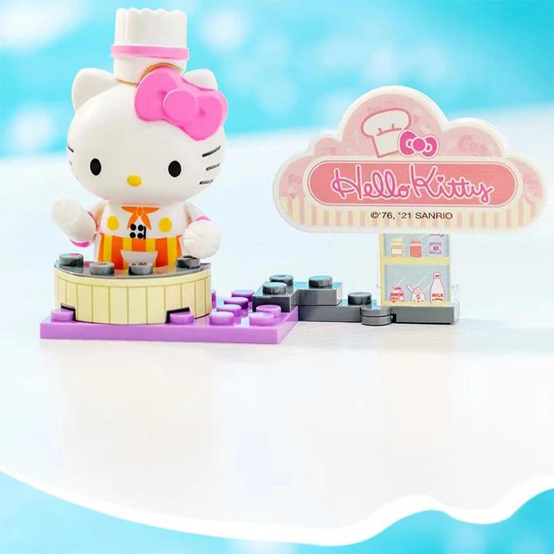 Profesjonalna figurka Hello Kitty z głową kota, do samodzielnego montażu, ręcznie robiona lalka z kreskówki, zabawka dla dzieci, prezent urodzinowy.