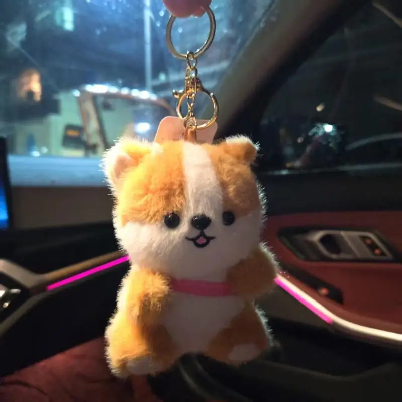 

Cartoon Corgi Puppy Plush Doll Key Chain Pendant Backpack Hanging Ornaments Gifts