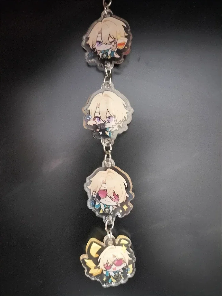Honkai:Star Rail Boothill 31 Roles Acrylic String of Keychains for Accessories Bag Pendant Key Chain Ring Keychain Jewelry Gift