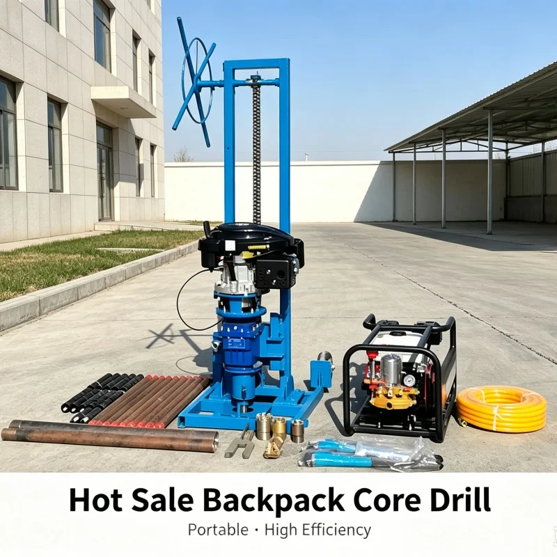 Customized Portable Engineering Backpack Core Drilling Rig, Field Mountain Shallow Concrete Geotechnical Core Sampling Machine