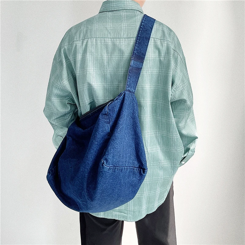 

Большая холщовая джинсовая сумка Capaci на одно плечо, спортивная сумка для фитнеса, сумка для отдыха и путешествий, Xo для мужчин и женщин