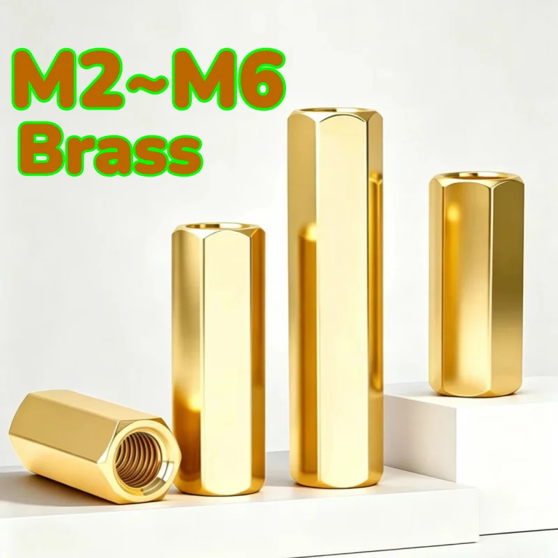 M2 M2.5 M3 M4 M5 M6 Brass Double Pass Hex Female to Female Standoff Pillar Stud Mount Spacer Hex PCB Motherboard Nut Hollow