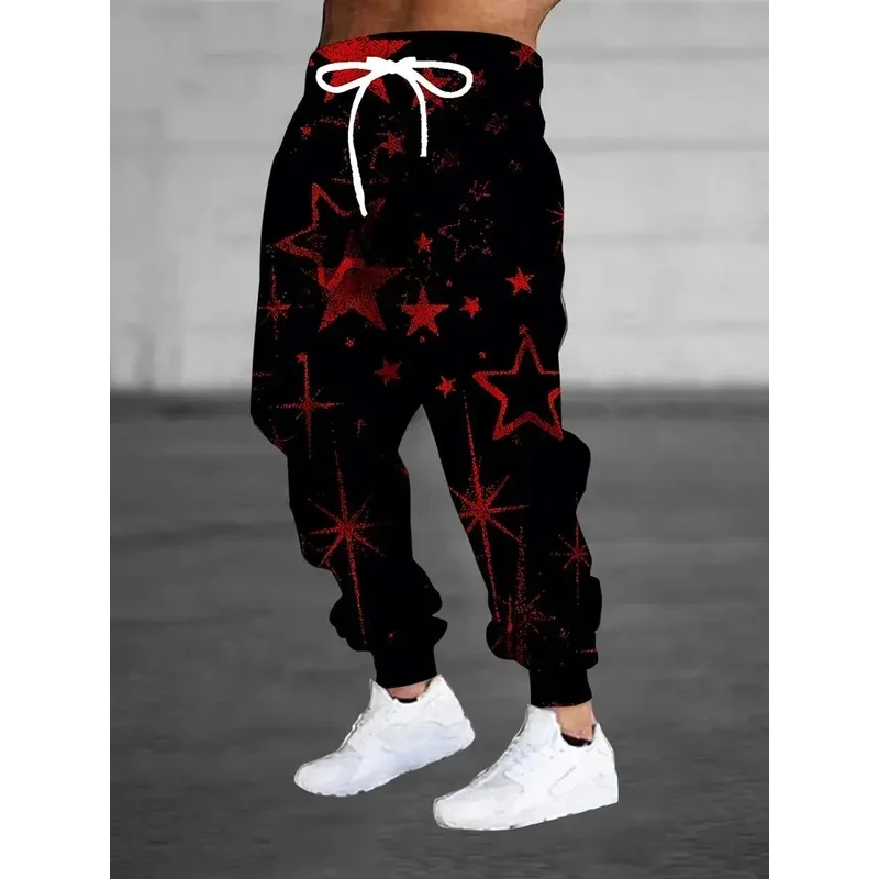 

The new men's trousers for the autumn of 2026 feature a 3D star pattern print that is soft and sporty casual and fashionable