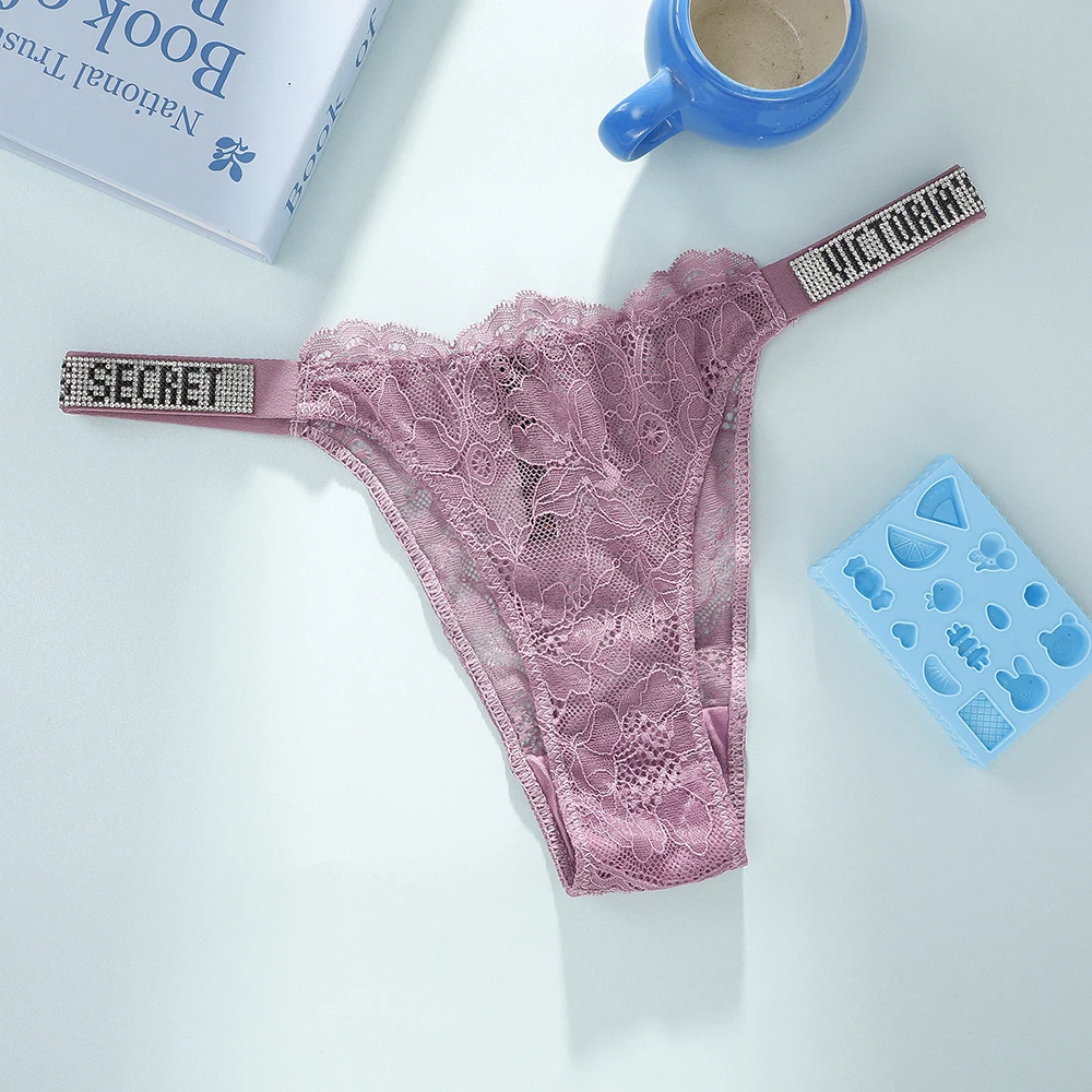 Victoria's Secret Women's Underwear Antibacterial Fashionable Soft with Rhinestones Breathable Panties Classic Sexy view 5