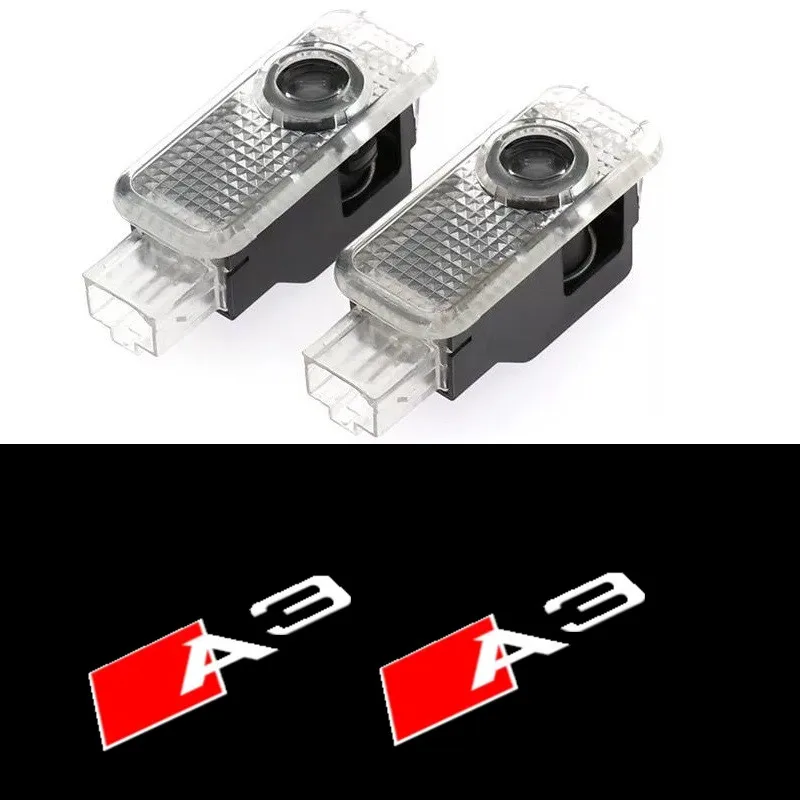 For Audi A3 8L 8V 8P 2004 2008 2009 2010 2012 2013 2014 2015 - 2020 Car Door Light Led HD Projector Lamp Accessories