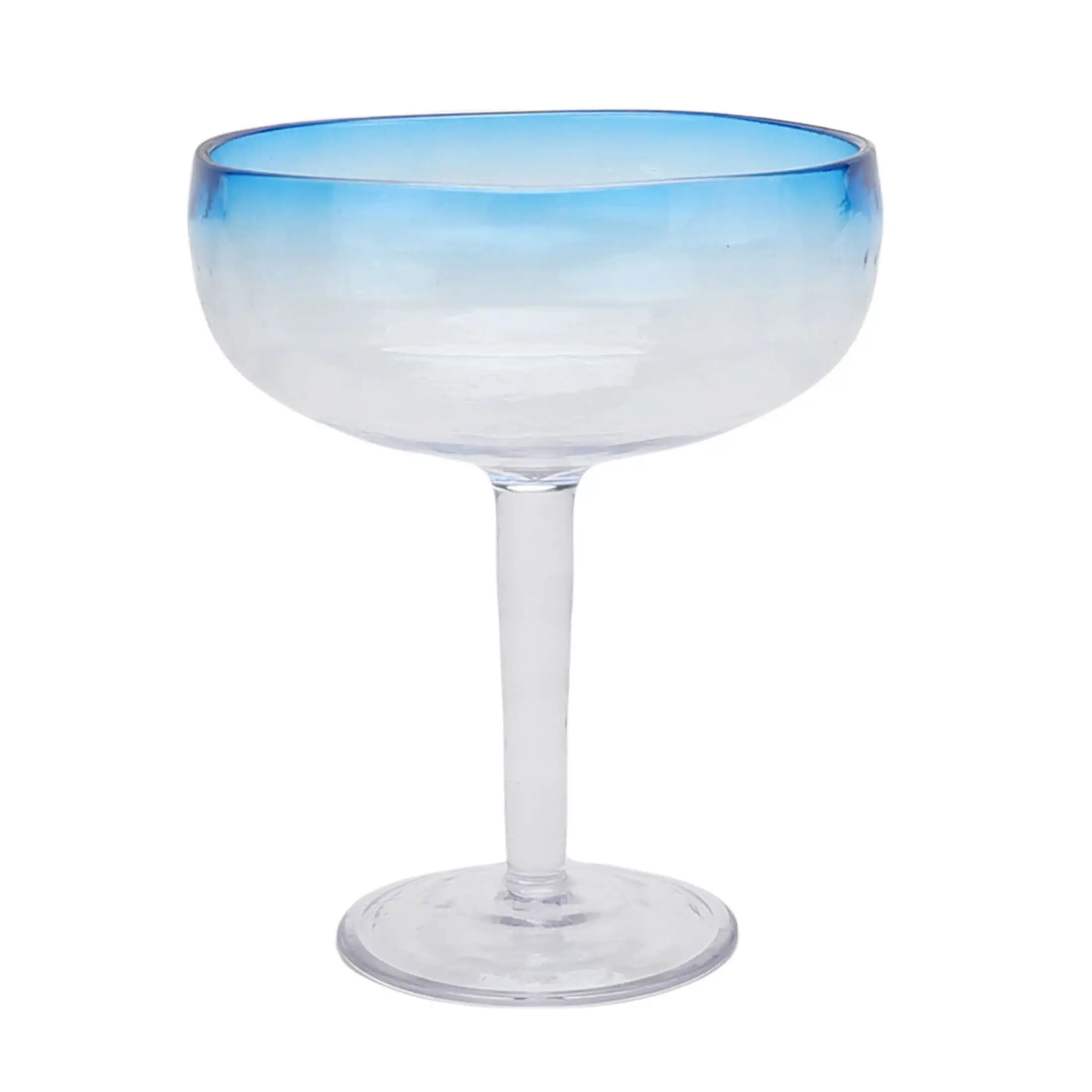 

18-Ounce Acrylic Margarita Glass, Blue Rim