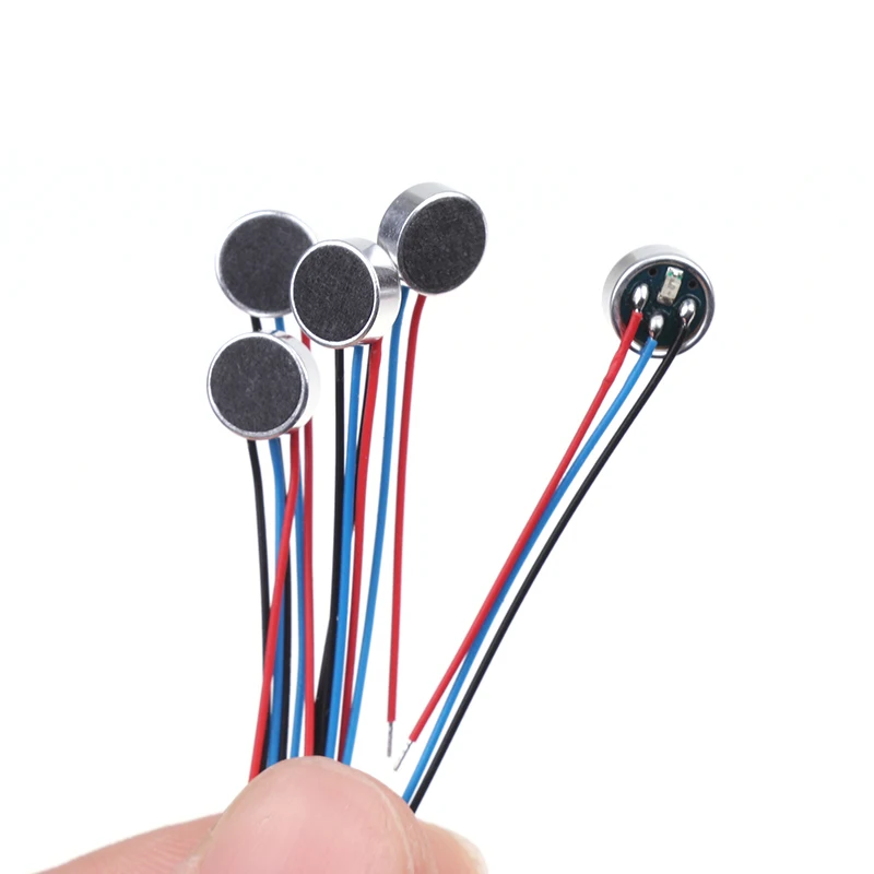 5pc 6x2.5mm 6025 Mic Capsule Electret Condenser Microphone with Wire Length 7CM Airflow Sensor Nebulizer