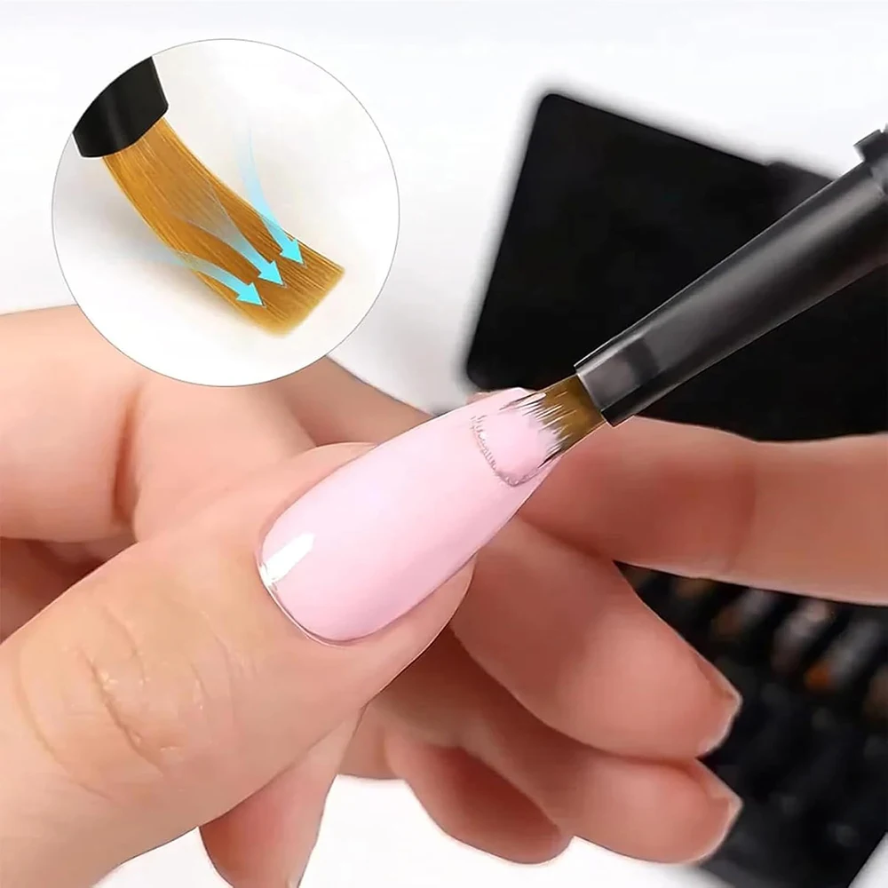 12-Piece Nail Brush Set with Box Multifunctional Nail Art Pen Interchangeable & Replaceable Heads Gel & Acrylic Nails DIY Tools